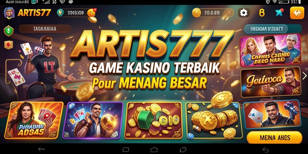 Tampilan gameplay menarik di ARTIS777 dengan beragam permainan kasino.