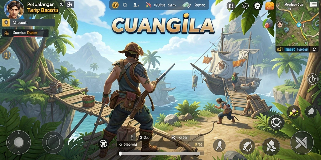 Screenshot CUANGILA menampilkan kebebasan eksplorasi di dunia terbuka.