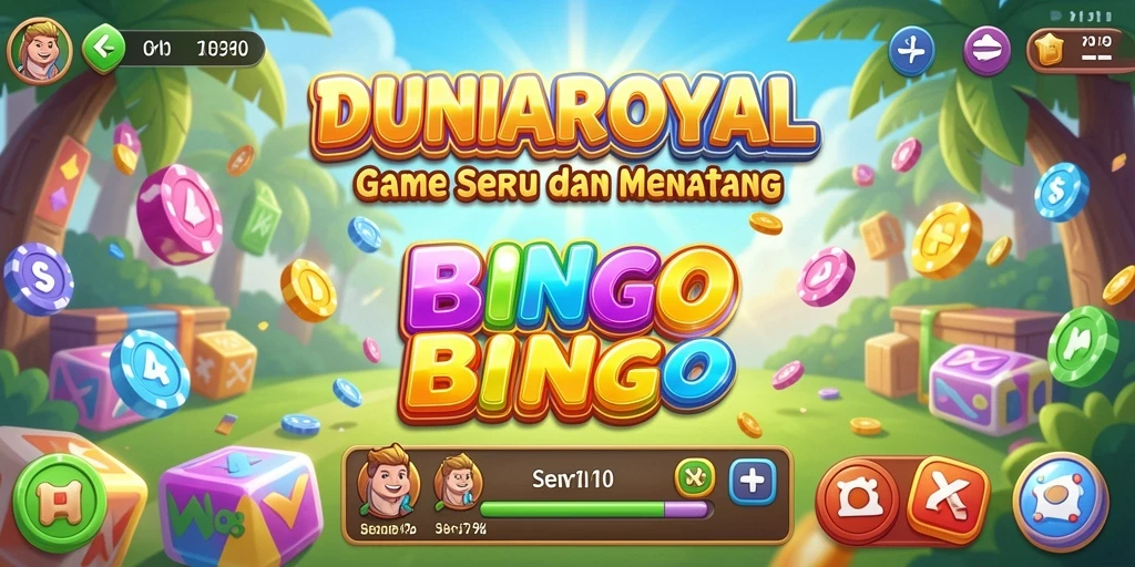 Gameplay DUNIAROYAL yang seru dan interaktif dalam Bingo.