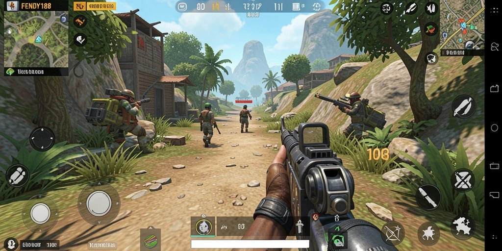 Gameplay FENDY188 yang seru dan mendebarkan di arena tempur.
