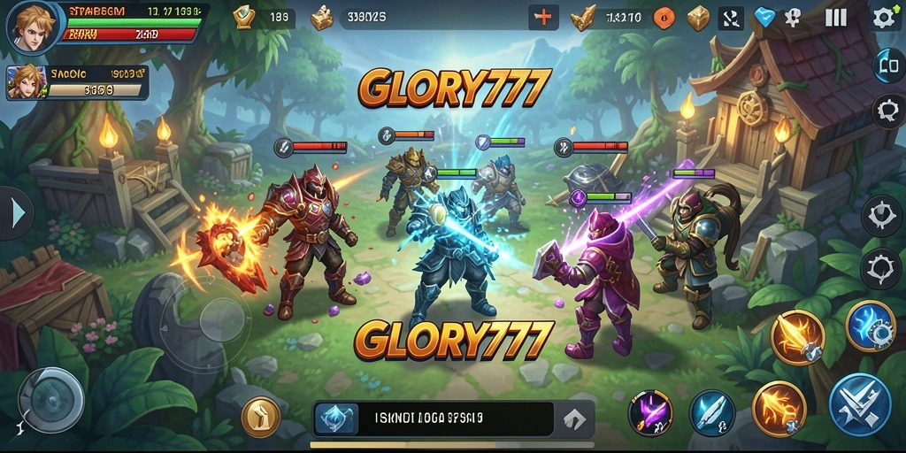 Tampilan grafik menarik dalam gameplay GLORY777.