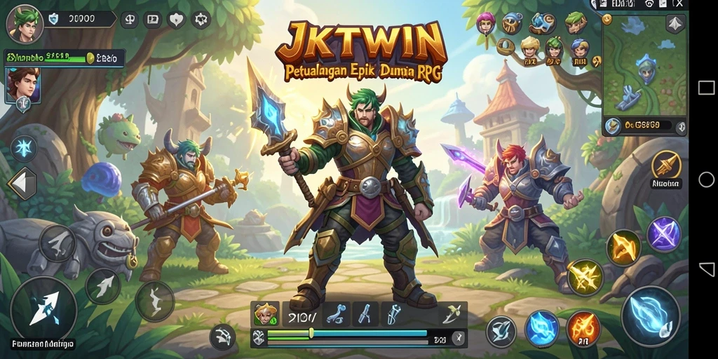 Tampilan gameplay RPG JKTWIN yang mendebarkan dan penuh aksi.