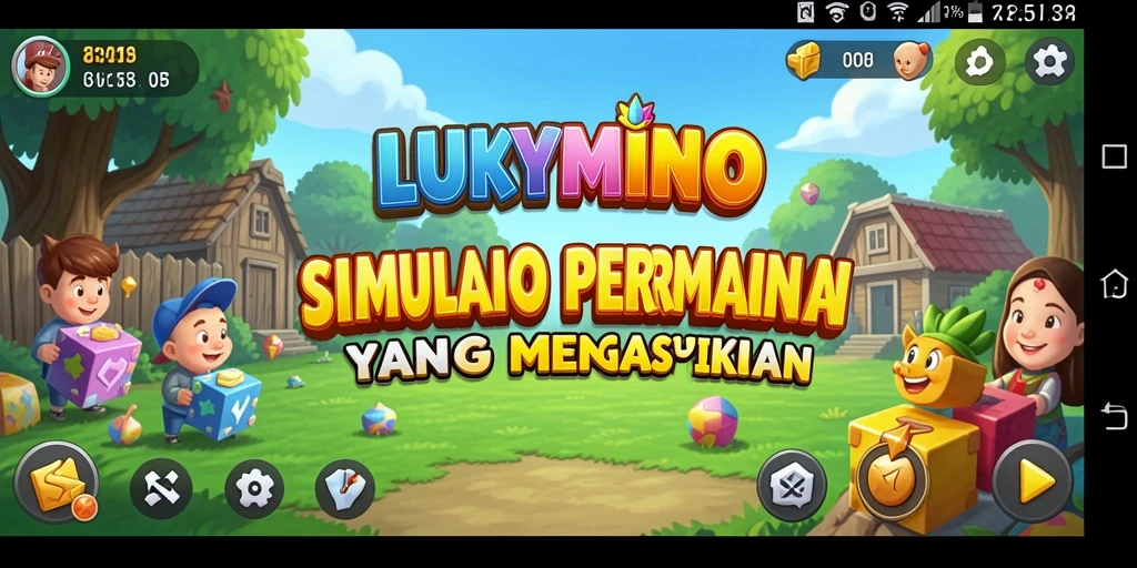 Tampilan gameplay menarik dari LUKYMINO saat membangun kota.