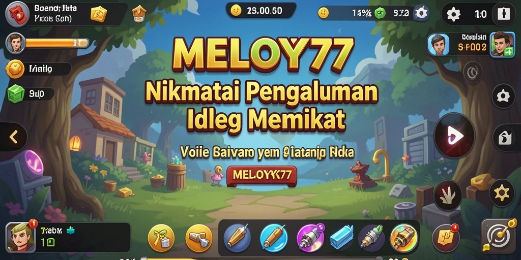 Screenshot gameplay <strong>MELODY77</strong> yang menunjukkan suasana santai dan interaktif.
