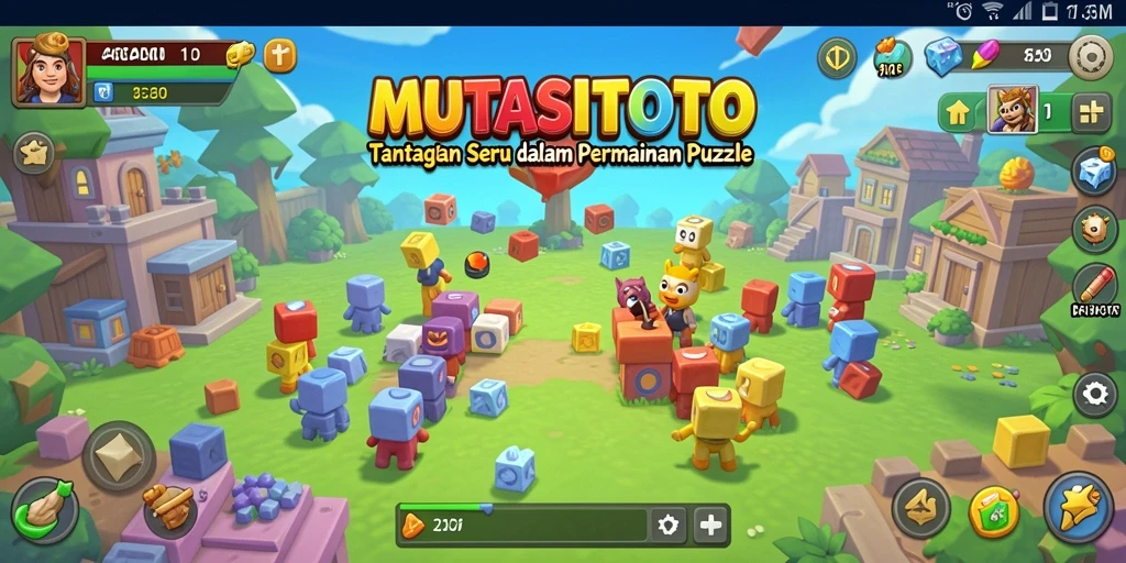 Tampilan seru gameplay MUTASITOTO dalam permainan Puzzle.