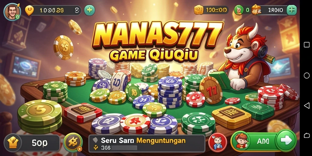 Screenshot gameplay NANAS777 yang menampilkan aksi seru permainan QiuQiu.