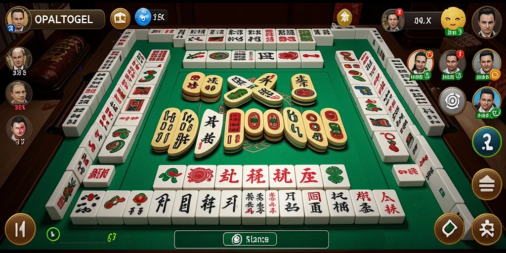 Tangkapan layar OPALTOGEL menampilkan gameplay Mahjong yang menegangkan.