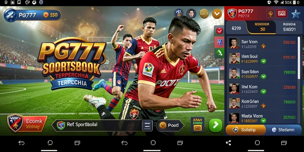 Tampilan gameplay menarik dari PG777 saat melakukan taruhan olahraga.