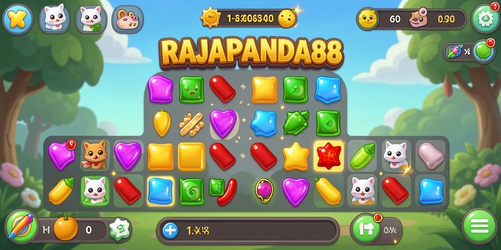 Tampilan gameplay seru dari RAJAPANDA88 yang penuh warna.