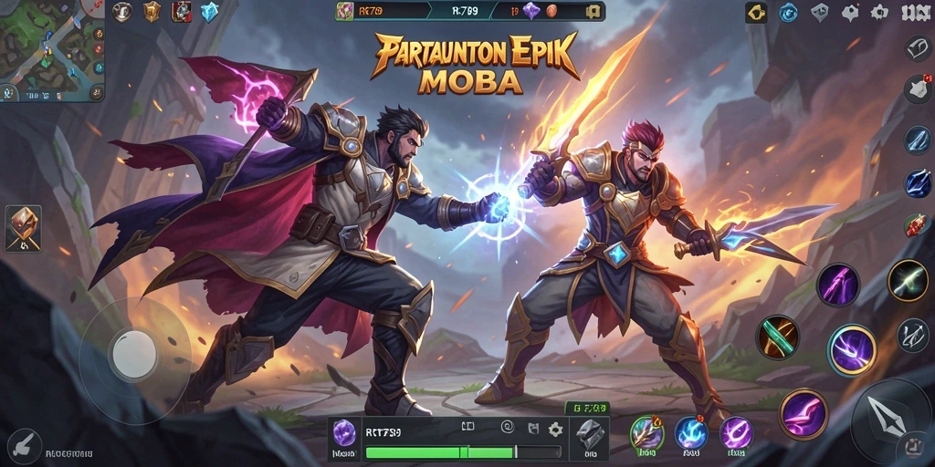 Screenshot gameplay RR789 menampilkan aksi seru pertempuran tim.