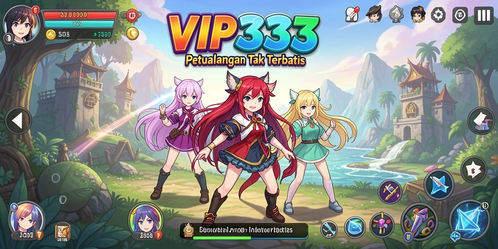 Gameplay menarik dari aplikasi VIP333 yang menampilkan karakter anime.