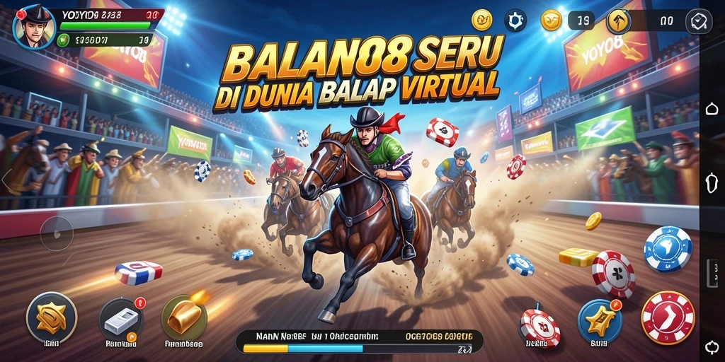 Tampilan gameplay YOYO88 yang mendebarkan dan penuh aksi balapan.
